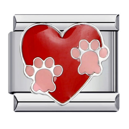 Heart Italian Charm Links 070