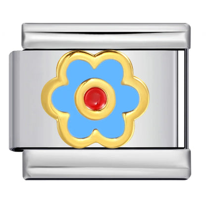 Flower Italian Charm Link 449