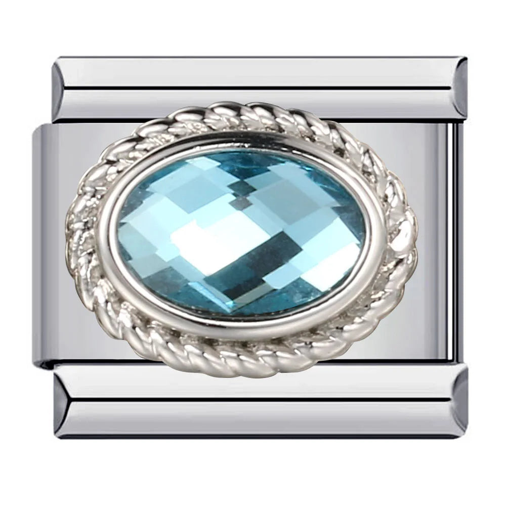 Blue Italian Charm Link 402