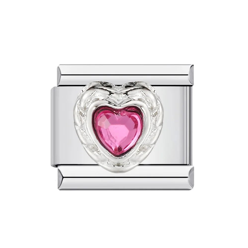 Heart Italian Charm Links 029